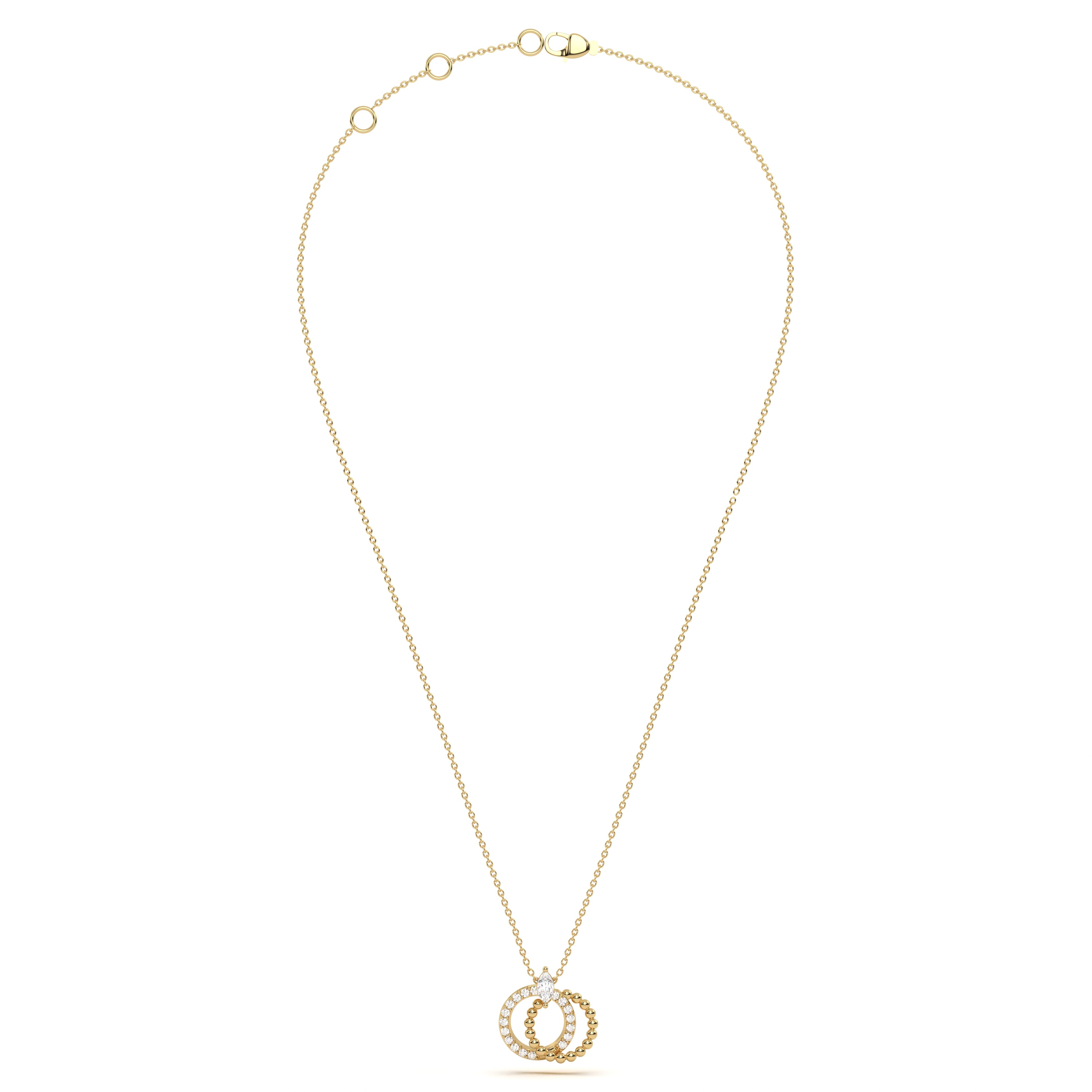 Marquise Diamond Aura Pendant