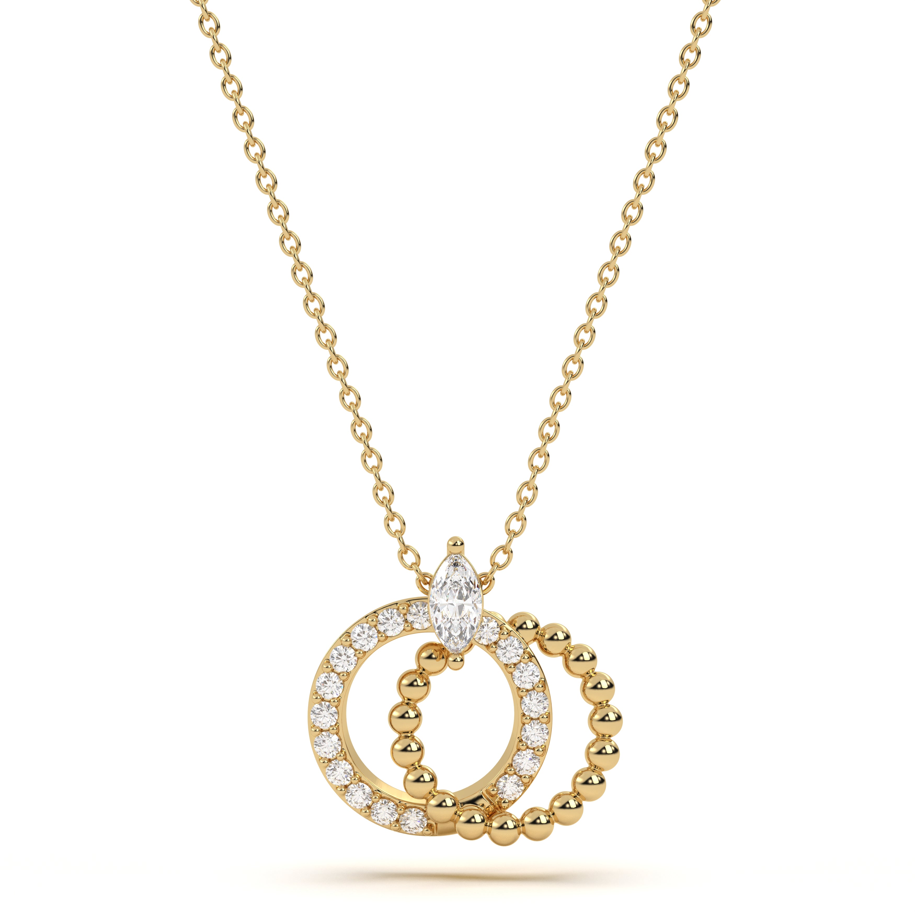 Marquise Diamond Aura Pendant