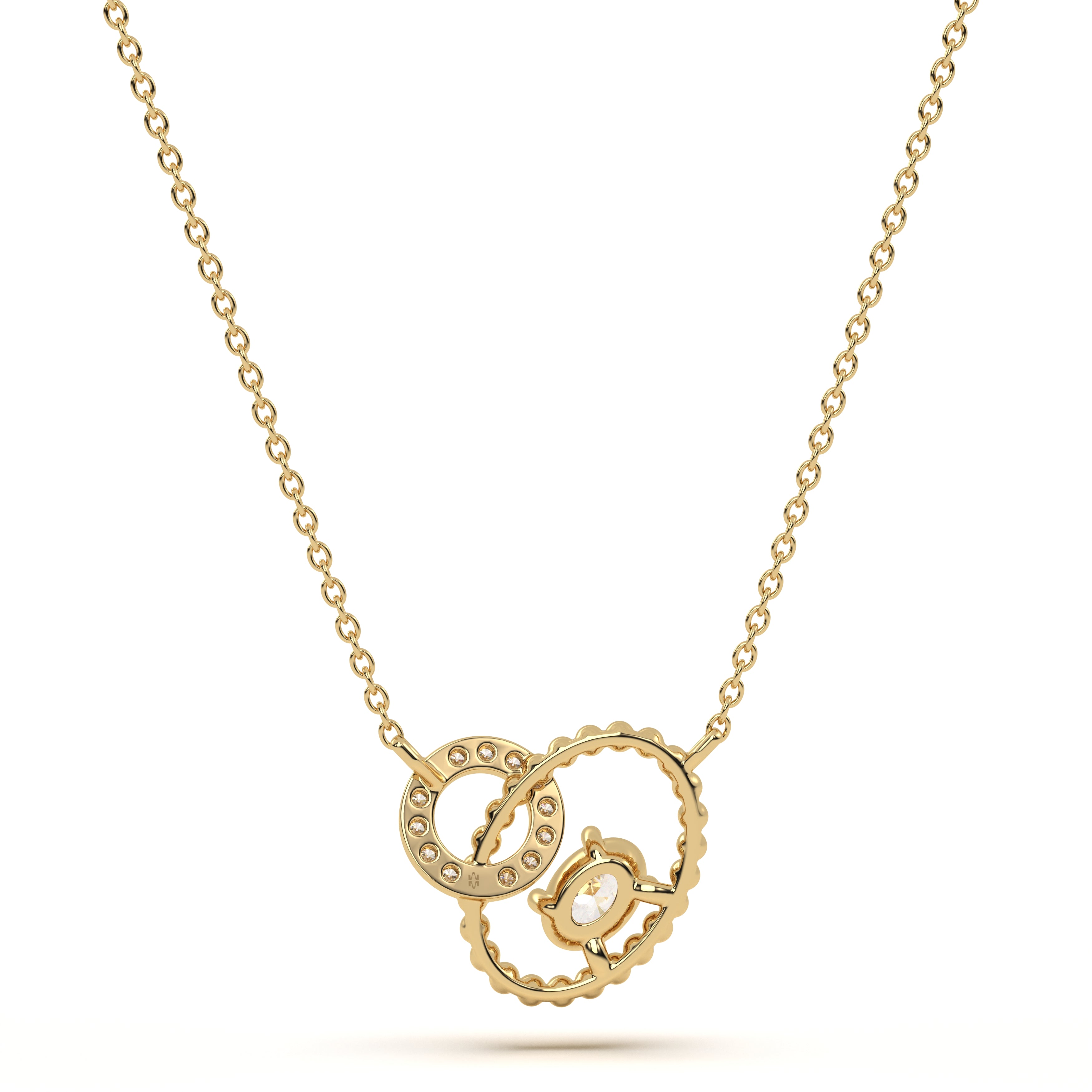 Oval Diamond Aura Pendant