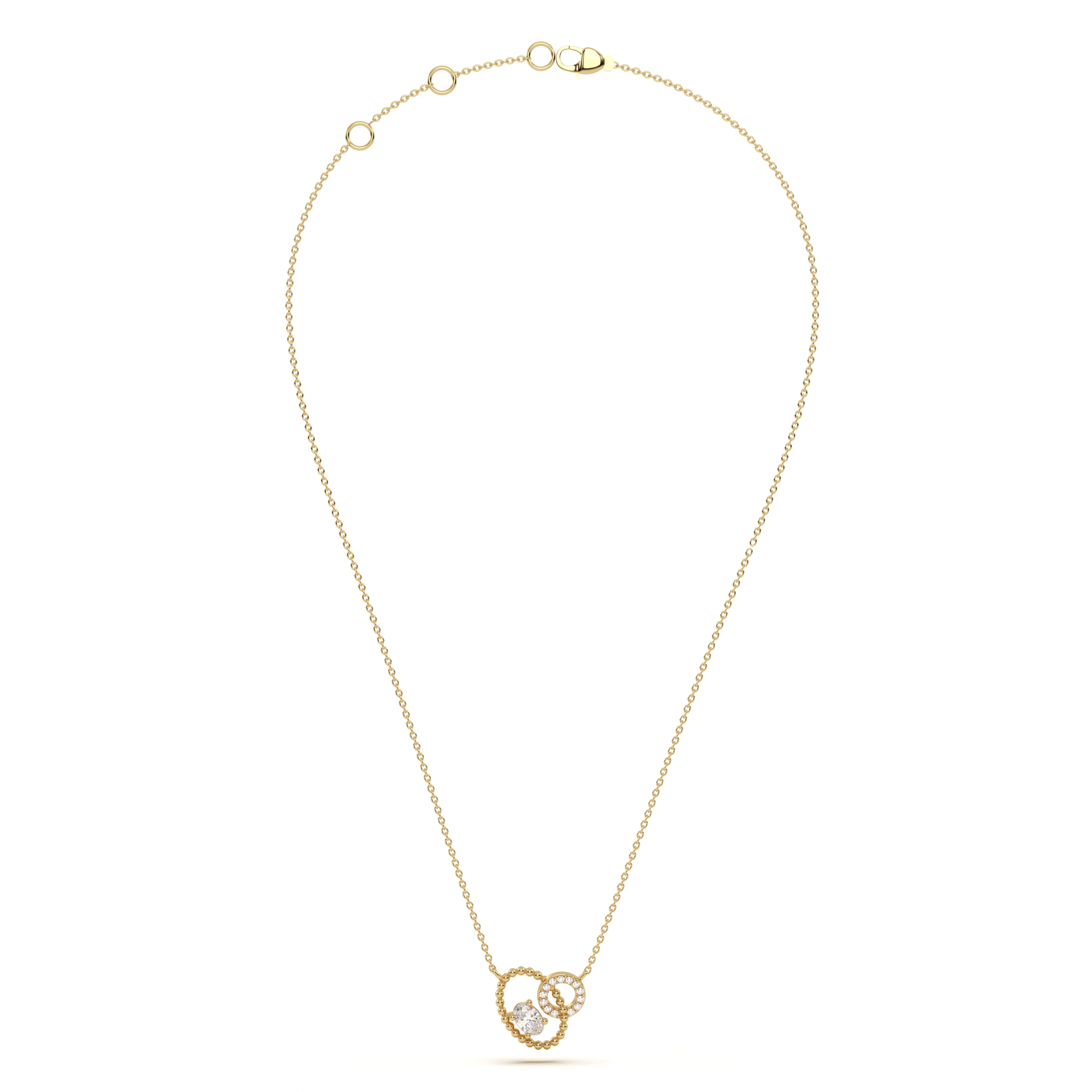 Oval Diamond Aura Pendant