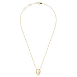 Oval Solitaire Diamond Pendant