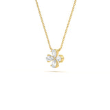 Pear Diamond Floral Pendant