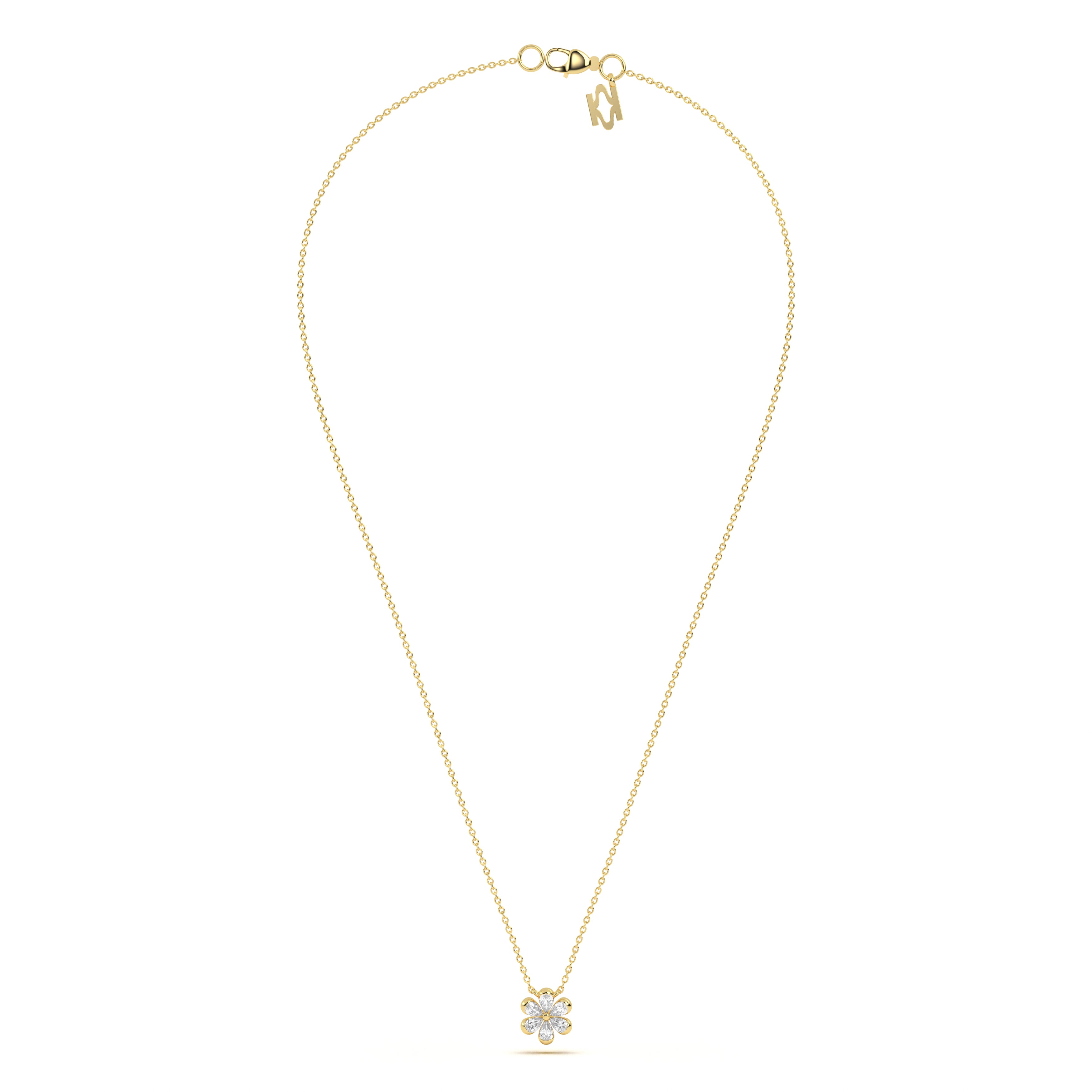 Floral Cascade Diamond Pendant