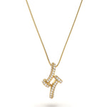 Twin Screw Diamond Pendant