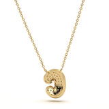 ‘C’ Diamond Enamel Pendant