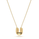 ‘U’ Diamond Enamel Pendant