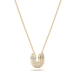 ‘U’ Diamond Enamel Pendant