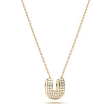 ‘U’ Diamond Enamel Pendant