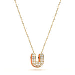 ‘U’ Diamond Enamel Pendant