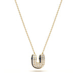 ‘U’ Diamond Enamel Pendant