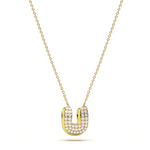 ‘U’ Diamond Enamel Pendant