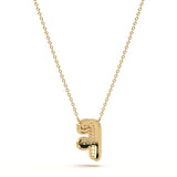 ‘F’ Diamond Enamel Pendant