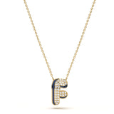‘F’ Diamond Enamel Pendant