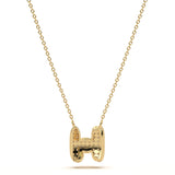 ‘H’ Diamond Enamel Pendant