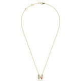 ‘H’ Diamond Enamel Pendant