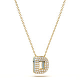 ‘D’ Diamond Enamel Pendant