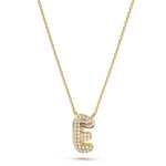 ‘E’ Diamond Enamel Pendant