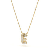 ‘E’ Diamond Enamel Pendant