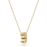 ‘E’ Diamond Enamel Pendant