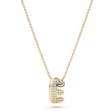 ‘E’ Diamond Enamel Pendant
