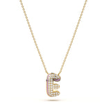 ‘E’ Diamond Enamel Pendant