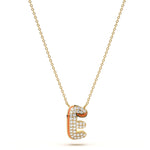 ‘E’ Diamond Enamel Pendant
