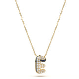 ‘E’ Diamond Enamel Pendant