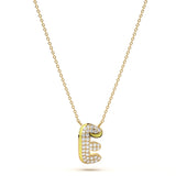 ‘E’ Diamond Enamel Pendant