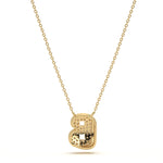 ‘B’ Diamond Enamel Pendant