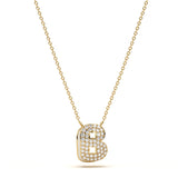 ‘B’ Diamond Enamel Pendant