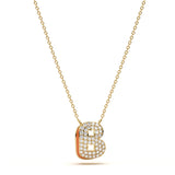 ‘B’ Diamond Enamel Pendant