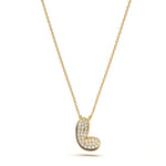 ‘L’ Diamond Enamel Pendant