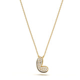 ‘L’ Diamond Enamel Pendant