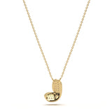 ‘L’ Diamond Enamel Pendant