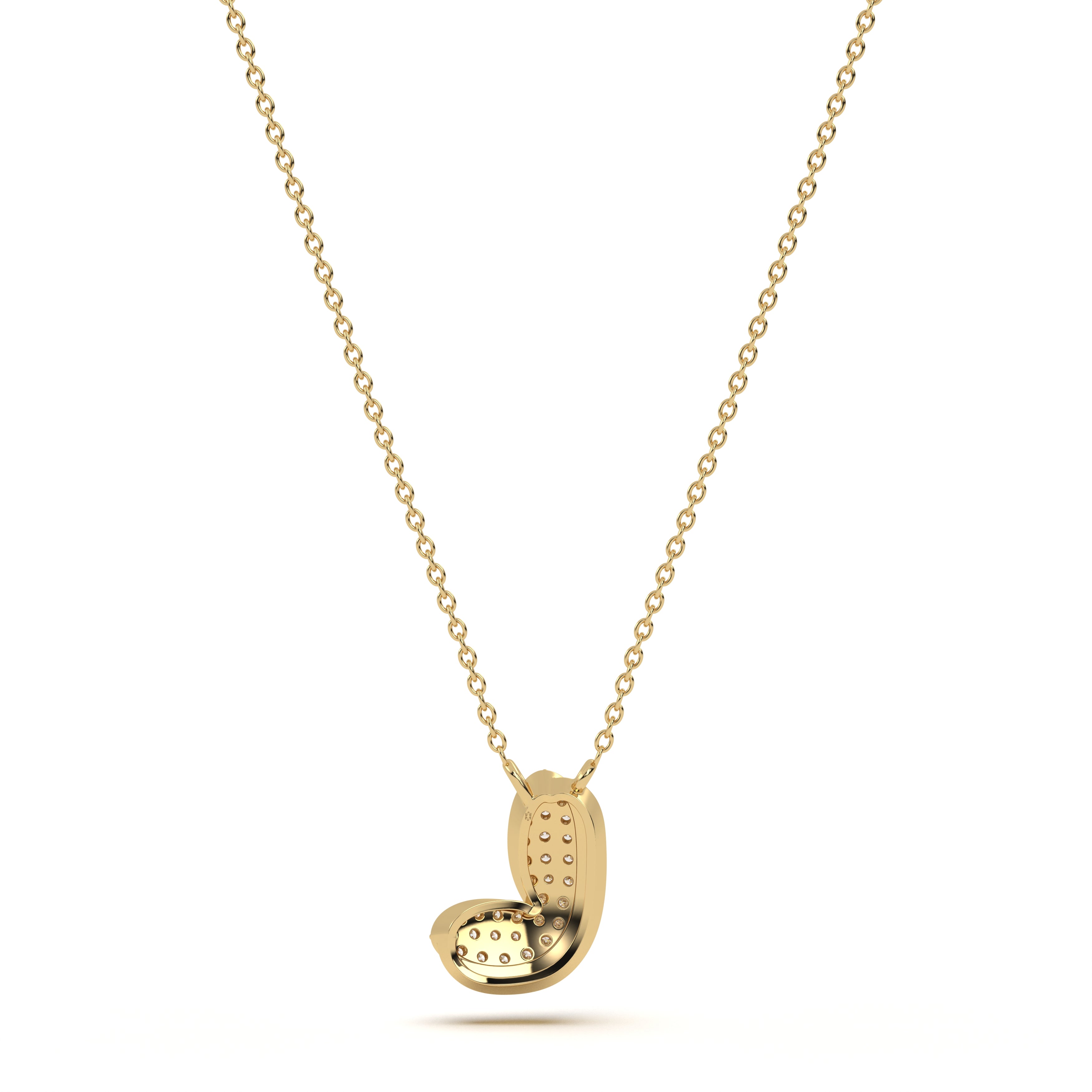 ‘L’ Diamond Enamel Pendant