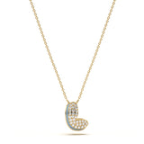 ‘L’ Diamond Enamel Pendant
