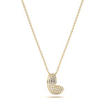 ‘L’ Diamond Enamel Pendant