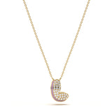 ‘L’ Diamond Enamel Pendant