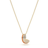 ‘L’ Diamond Enamel Pendant