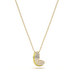 ‘L’ Diamond Enamel Pendant