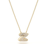 ‘Z’ Diamond Enamel Pendant