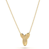 ‘Y’ Diamond Enamel Pendant