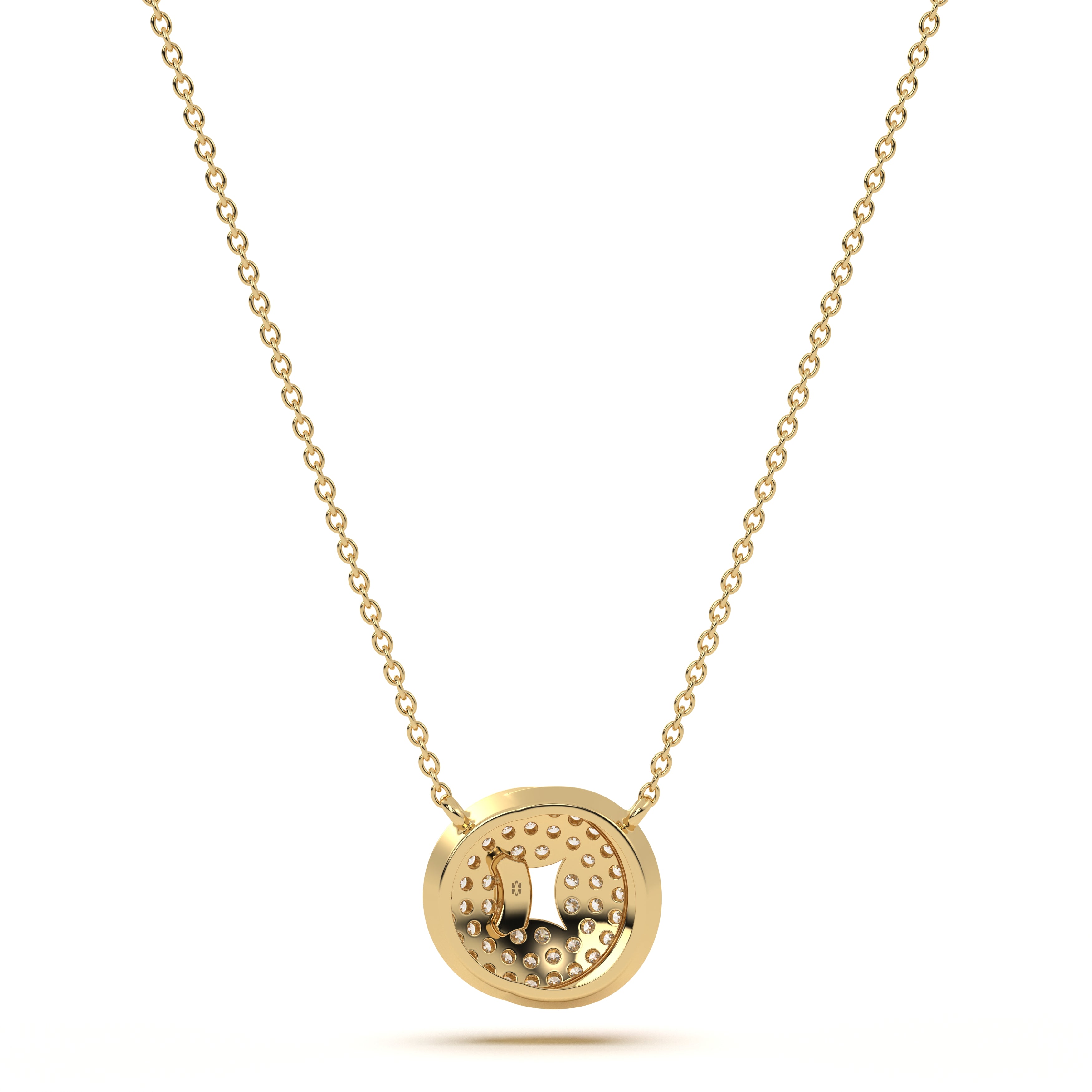 ‘O’ Diamond Enamel Pendant