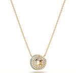 ‘O’ Diamond Enamel Pendant