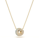 ‘O’ Diamond Enamel Pendant