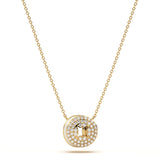 ‘O’ Diamond Enamel Pendant