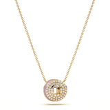 ‘O’ Diamond Enamel Pendant