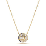 ‘O’ Diamond Enamel Pendant