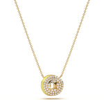 ‘O’ Diamond Enamel Pendant