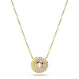 ‘O’ Diamond Enamel Pendant